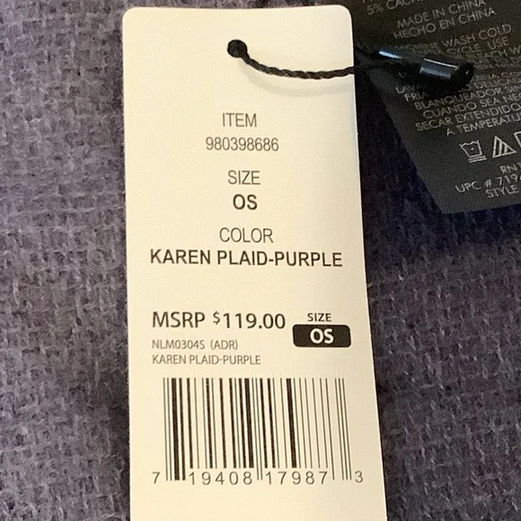 NWT New Banana Republic Women's Cashmere Blend Blanket Wrap Scarf - Picture 8 of 8